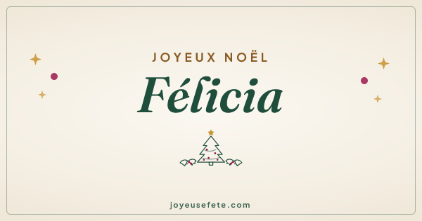 Image « Joyeux Noël Félicia » au format large