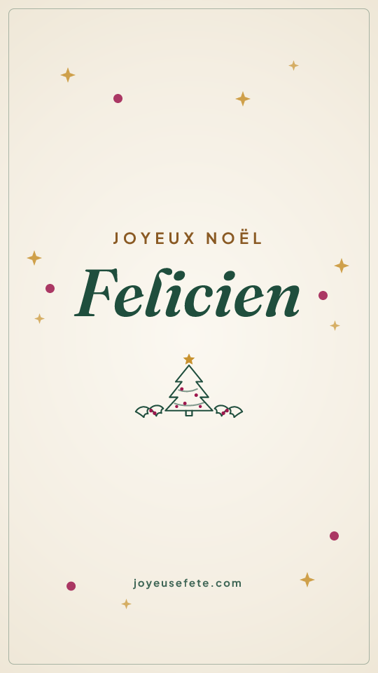 Image « Joyeux Noël Felicien » au format story