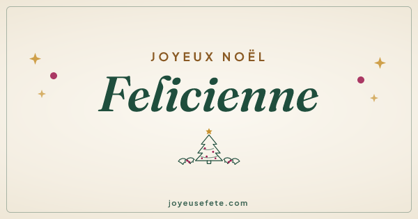 Image « Joyeux Noël Felicienne » au format large