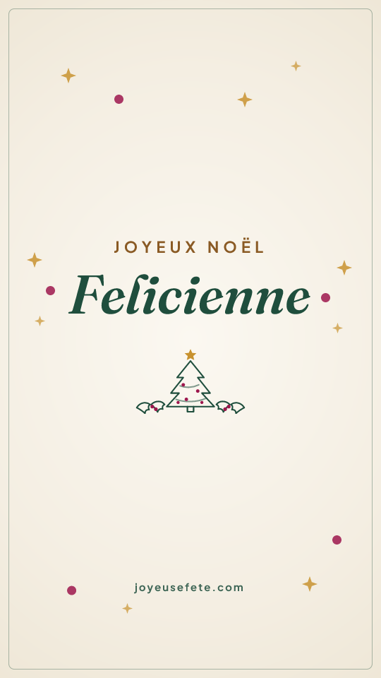 Image « Joyeux Noël Felicienne » au format story
