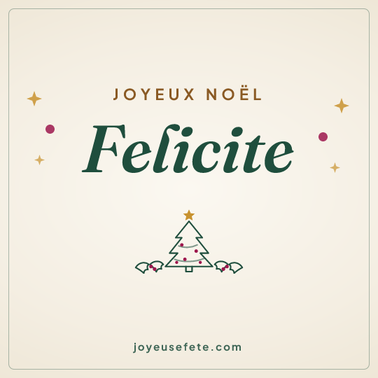 Image carrée « Joyeux Noël Felicite » pour WhatsApp