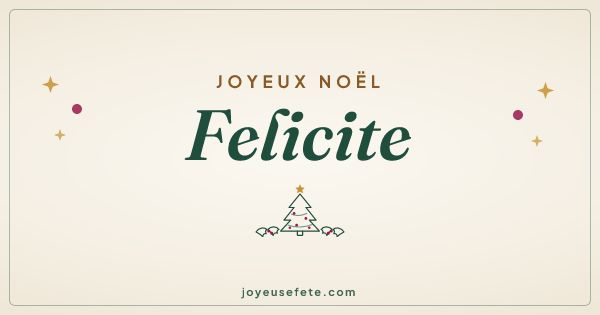 Image « Joyeux Noël Felicite » au format large