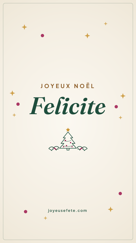 Image « Joyeux Noël Felicite » au format story