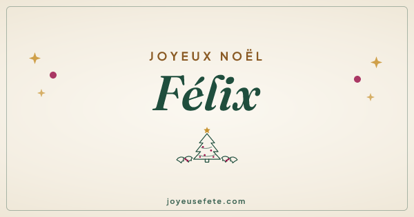 Image « Joyeux Noël Félix » au format large
