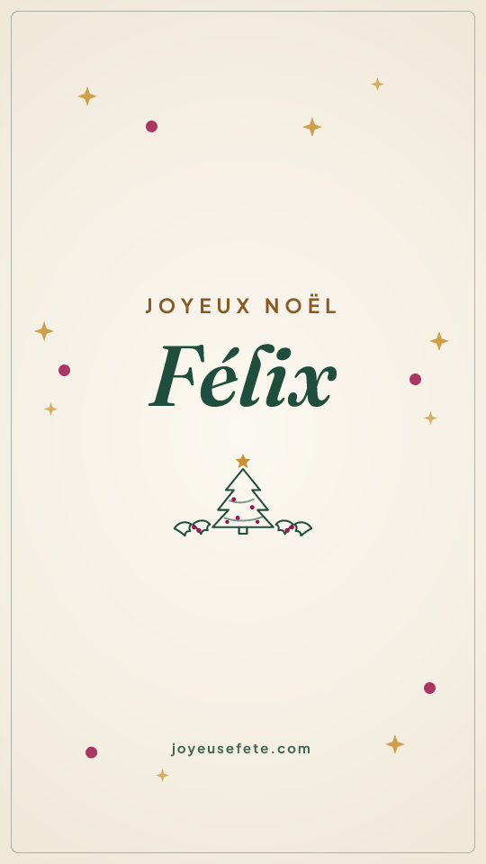 Image « Joyeux Noël Félix » au format story