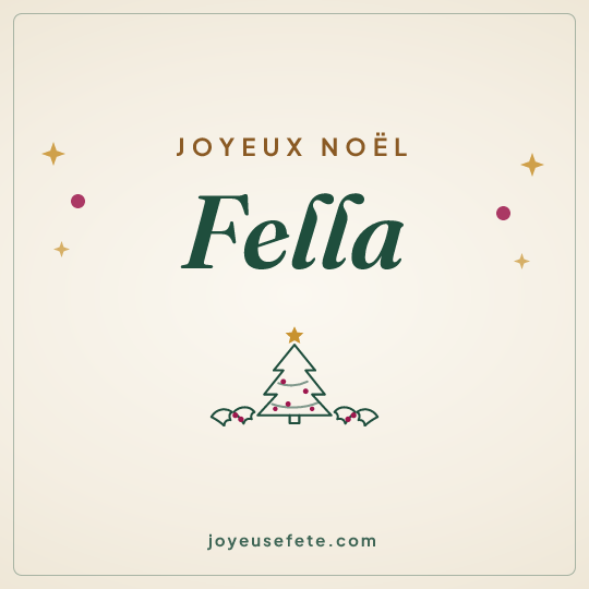 Image carrée « Joyeux Noël Fella » pour WhatsApp