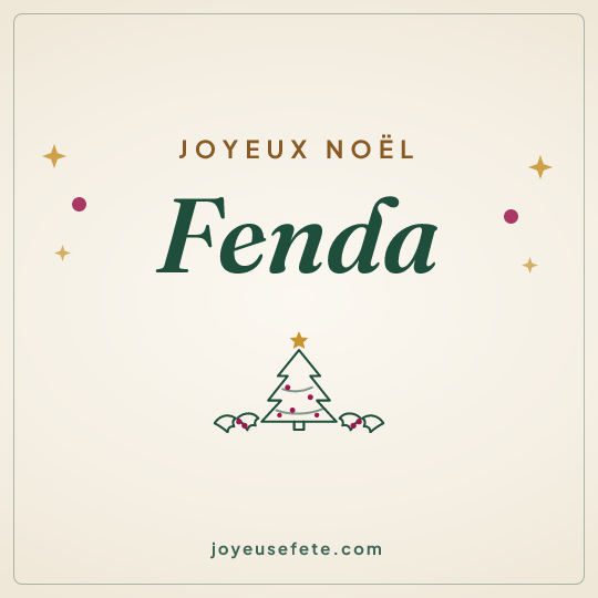 Image carrée « Joyeux Noël Fenda » pour WhatsApp