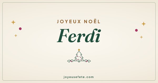 Image « Joyeux Noël Ferdi » au format large