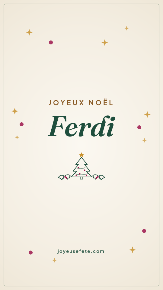 Image « Joyeux Noël Ferdi » au format story