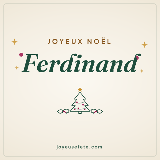 Image carrée « Joyeux Noël Ferdinand » pour WhatsApp
