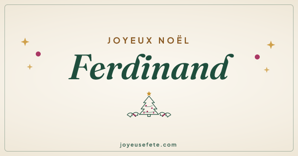 Image « Joyeux Noël Ferdinand » au format large