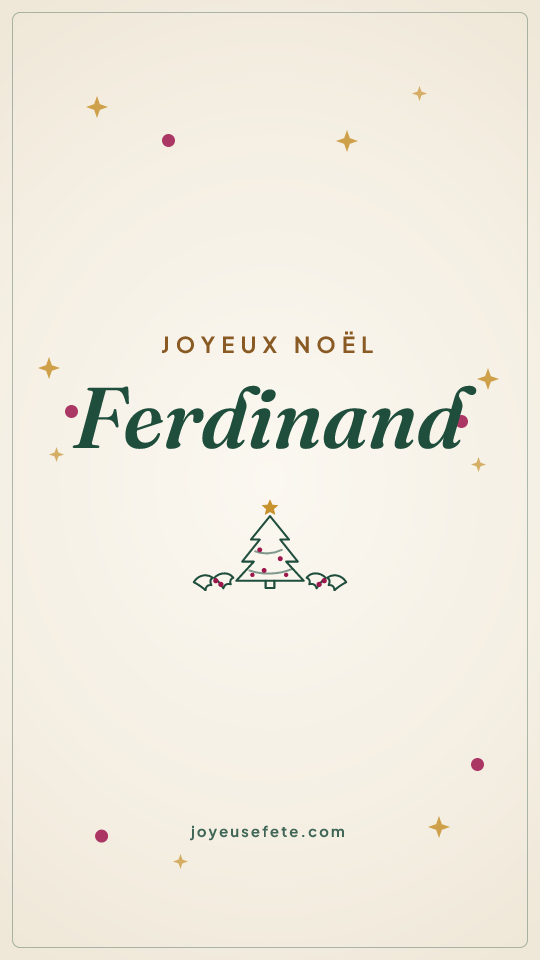 Image « Joyeux Noël Ferdinand » au format story