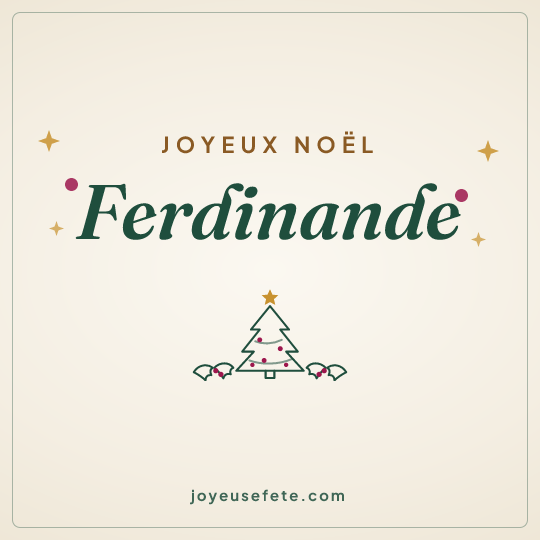 Image carrée « Joyeux Noël Ferdinande » pour WhatsApp