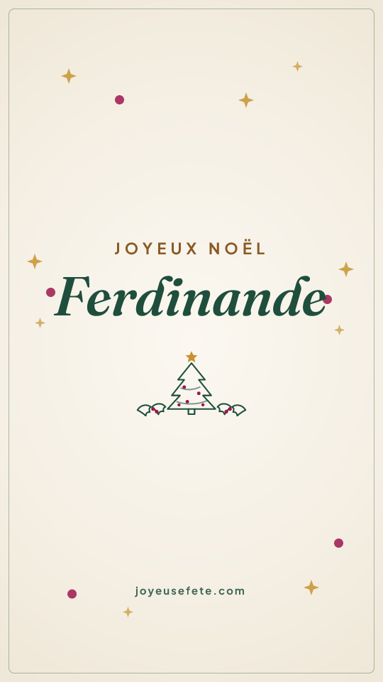 Image « Joyeux Noël Ferdinande » au format story