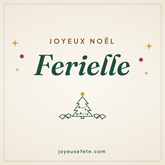 Image carrée « Joyeux Noël Ferielle » pour WhatsApp