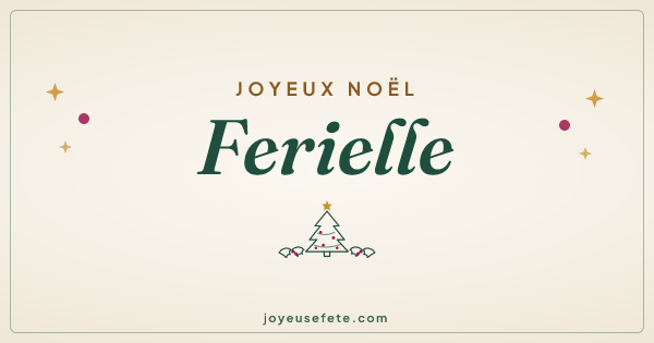 Image « Joyeux Noël Ferielle » au format large