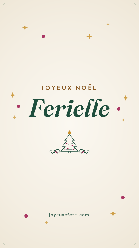 Image « Joyeux Noël Ferielle » au format story