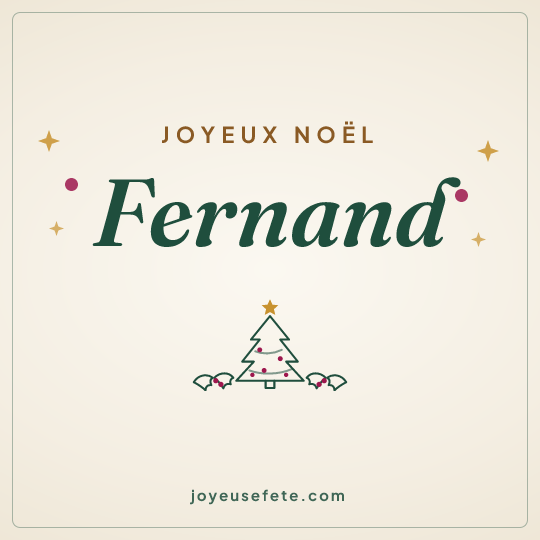 Image carrée « Joyeux Noël Fernand » pour WhatsApp