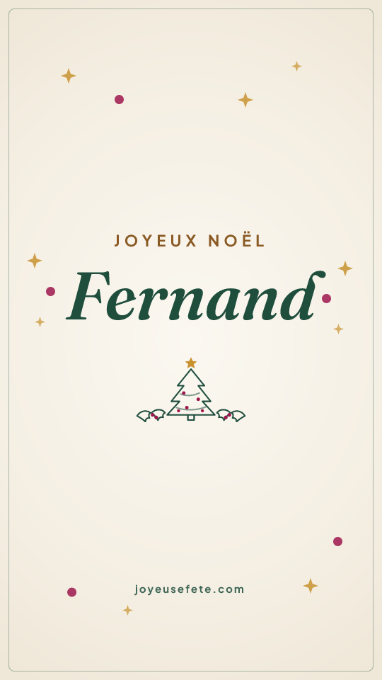 Image « Joyeux Noël Fernand » au format story