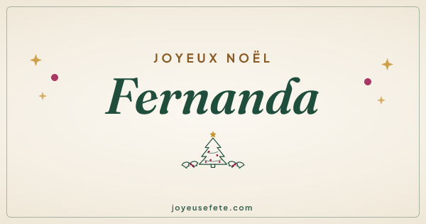 Image « Joyeux Noël Fernanda » au format large