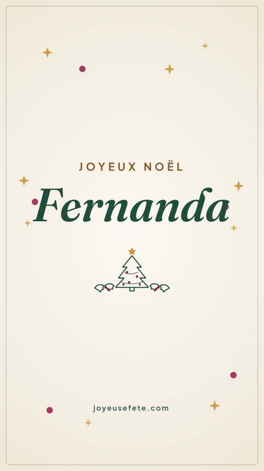 Image « Joyeux Noël Fernanda » au format story