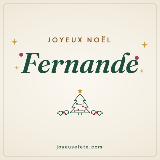 Image carrée « Joyeux Noël Fernande » pour WhatsApp