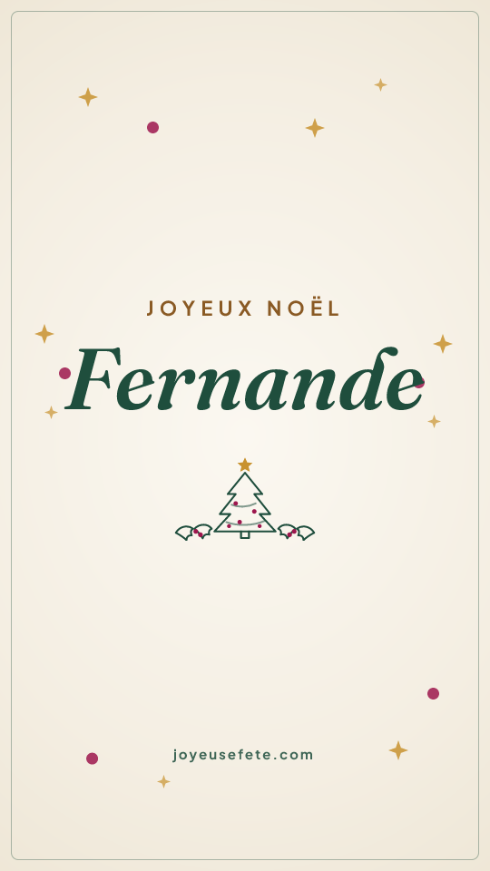 Image « Joyeux Noël Fernande » au format story