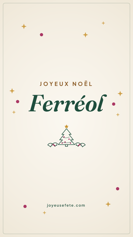 Image « Joyeux Noël Ferréol » au format story