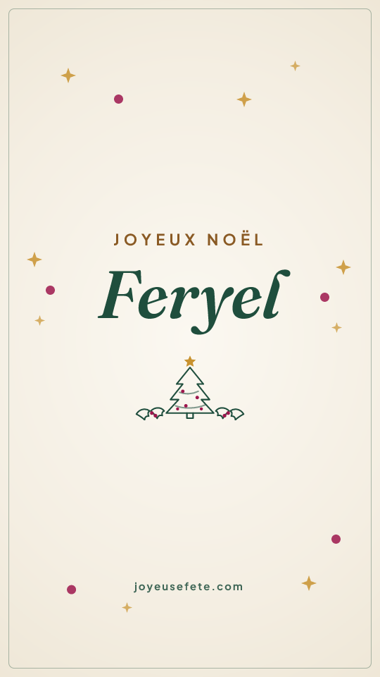 Image « Joyeux Noël Feryel » au format story