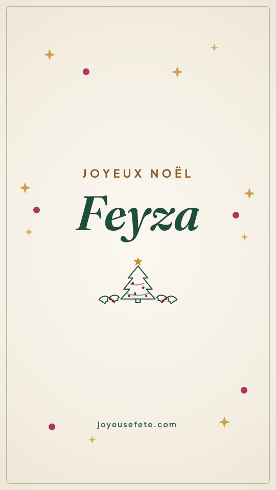 Image « Joyeux Noël Feyza » au format story
