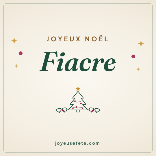 Image carrée « Joyeux Noël Fiacre » pour WhatsApp