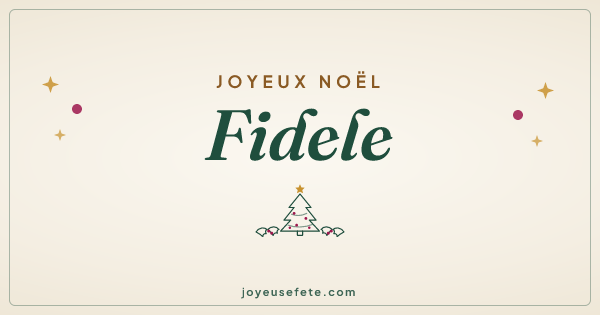 Image « Joyeux Noël Fidele » au format large