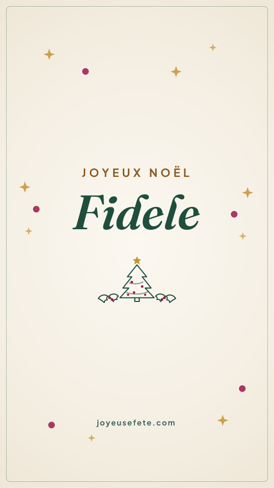 Image « Joyeux Noël Fidele » au format story