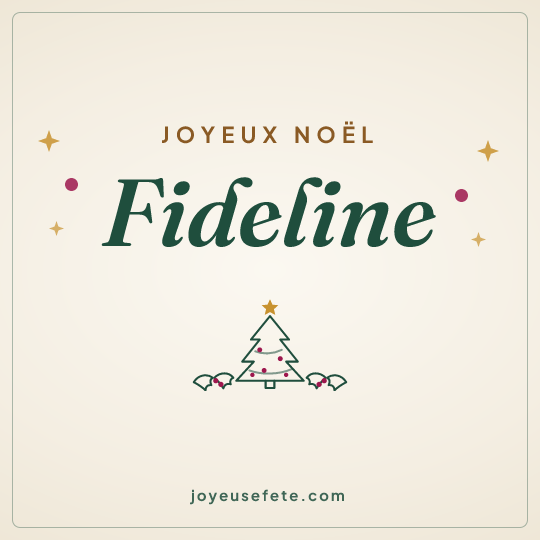 Image carrée « Joyeux Noël Fideline » pour WhatsApp