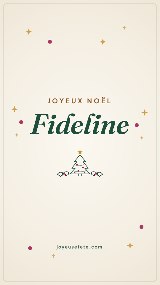 Image « Joyeux Noël Fideline » au format story