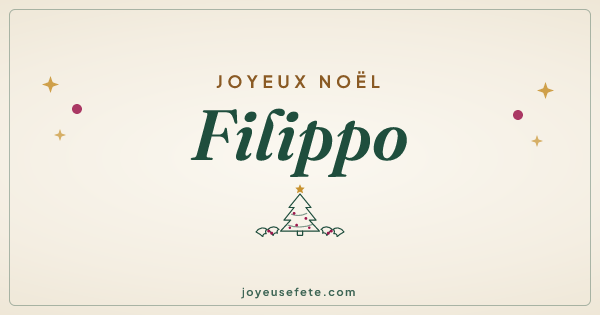 Image « Joyeux Noël Filippo » au format large