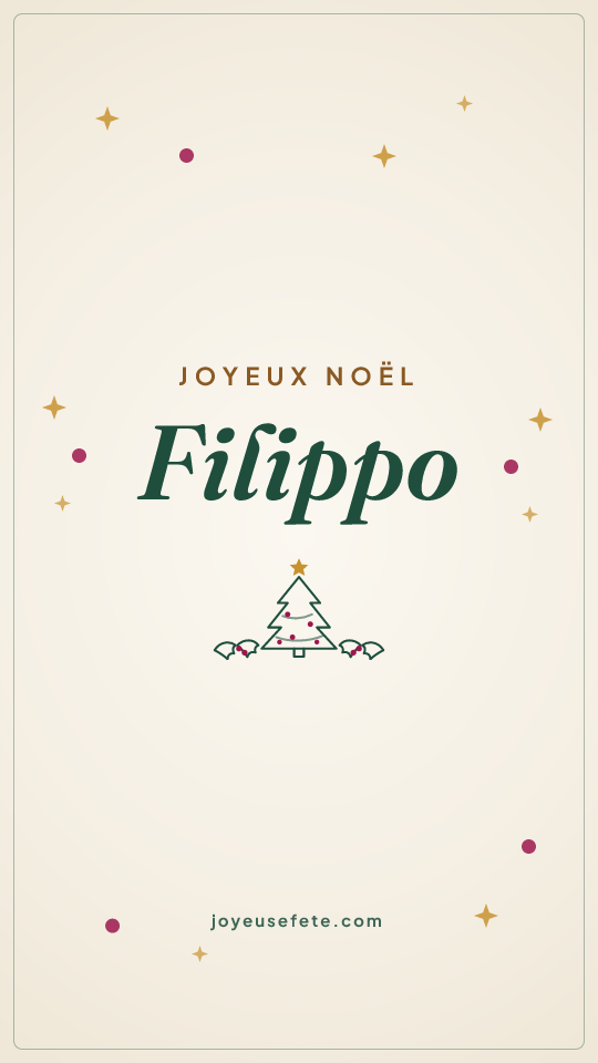 Image « Joyeux Noël Filippo » au format story