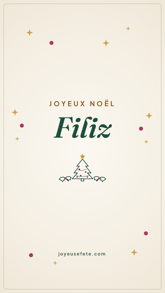 Image « Joyeux Noël Filiz » au format story