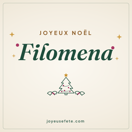 Image carrée « Joyeux Noël Filomena » pour WhatsApp