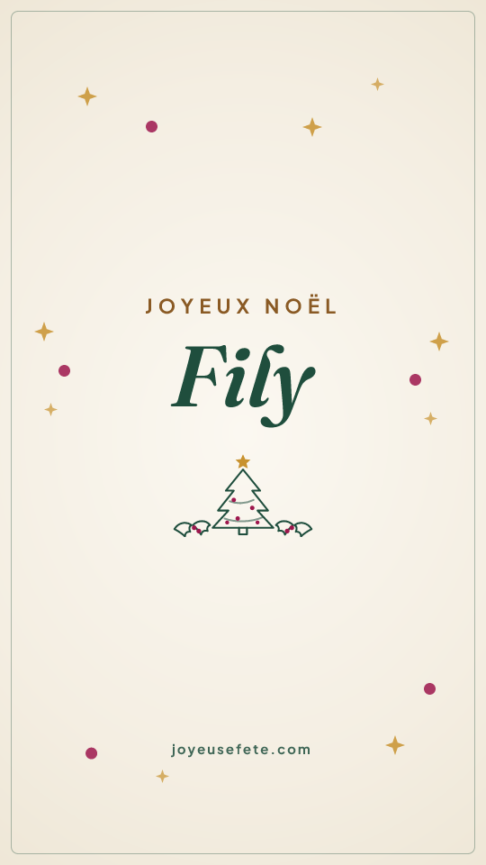 Image « Joyeux Noël Fily » au format story