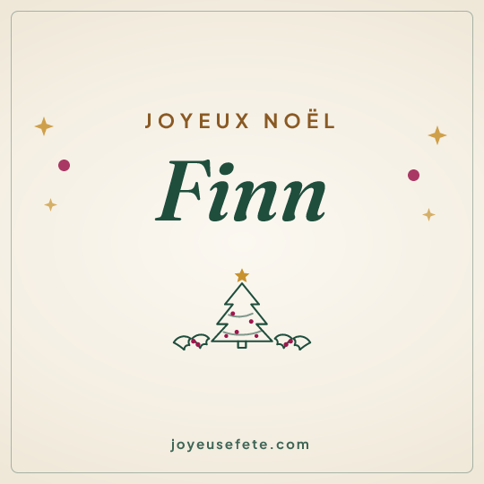 Image carrée « Joyeux Noël Finn » pour WhatsApp