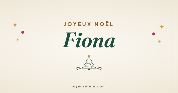 Image « Joyeux Noël Fiona » au format large