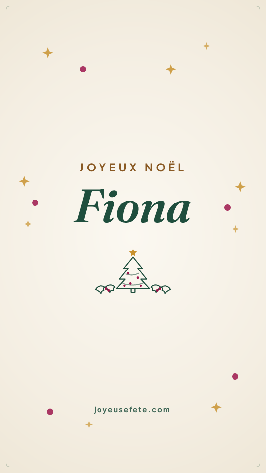 Image « Joyeux Noël Fiona » au format story