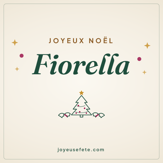 Image carrée « Joyeux Noël Fiorella » pour WhatsApp