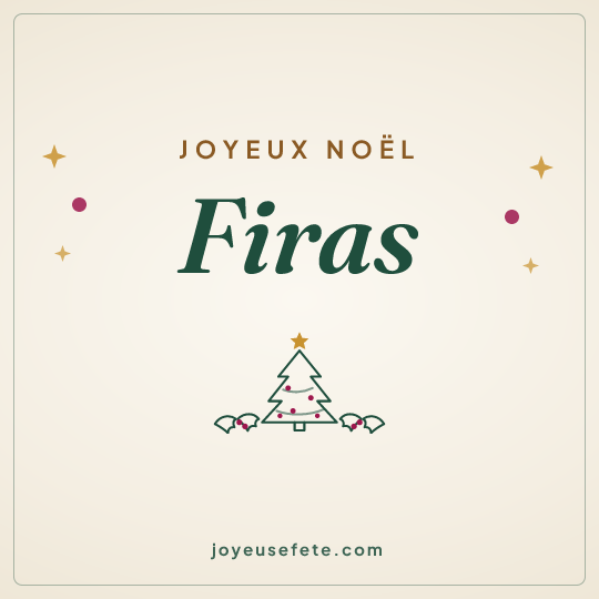 Image carrée « Joyeux Noël Firas » pour WhatsApp