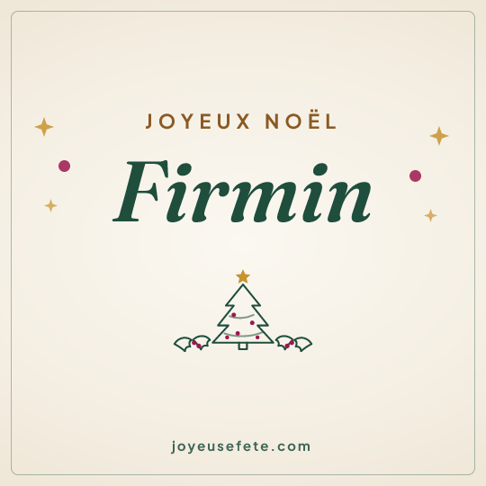 Image carrée « Joyeux Noël Firmin » pour WhatsApp