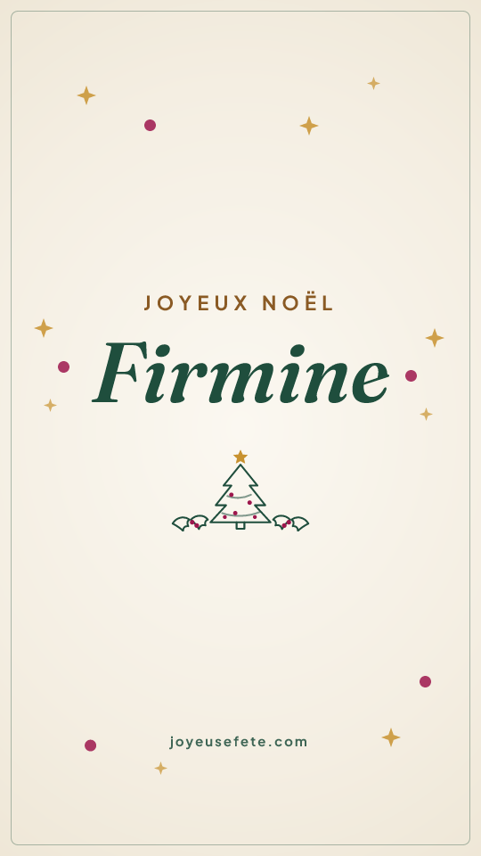 Image « Joyeux Noël Firmine » au format story