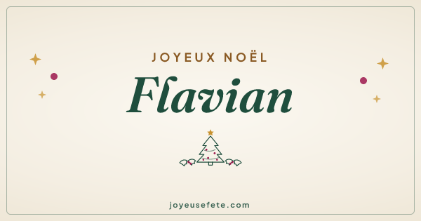 Image « Joyeux Noël Flavian » au format large