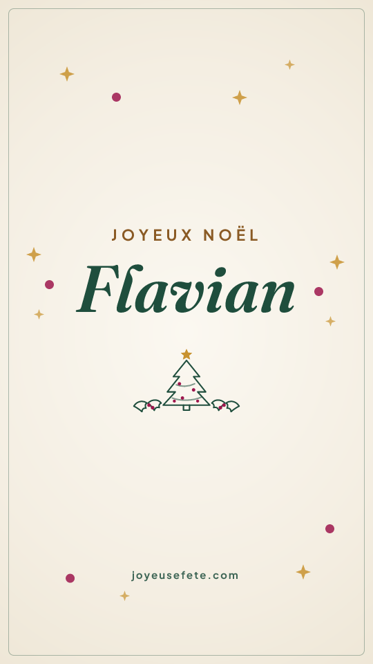 Image « Joyeux Noël Flavian » au format story