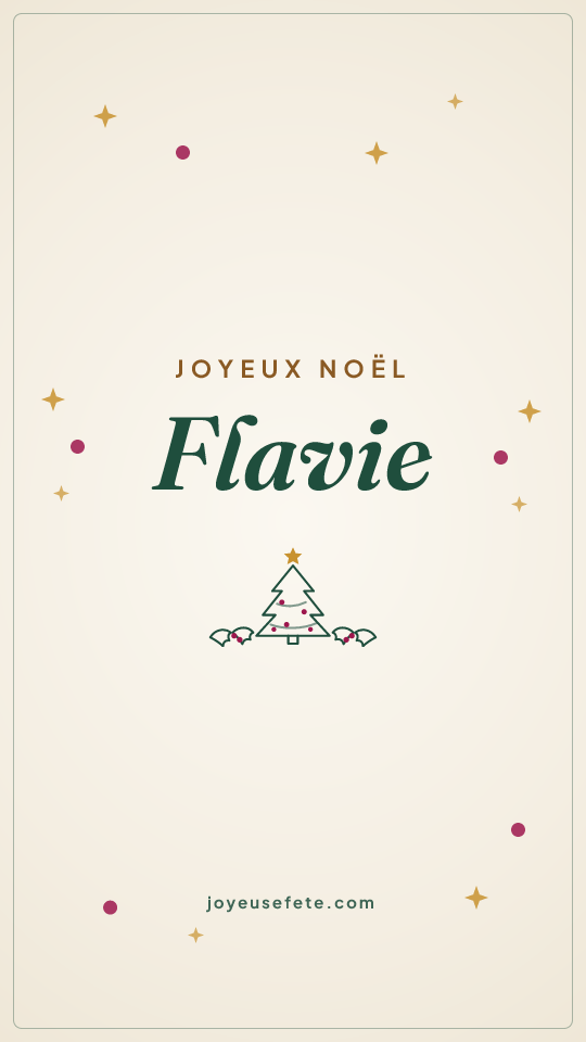 Image « Joyeux Noël Flavie » au format story